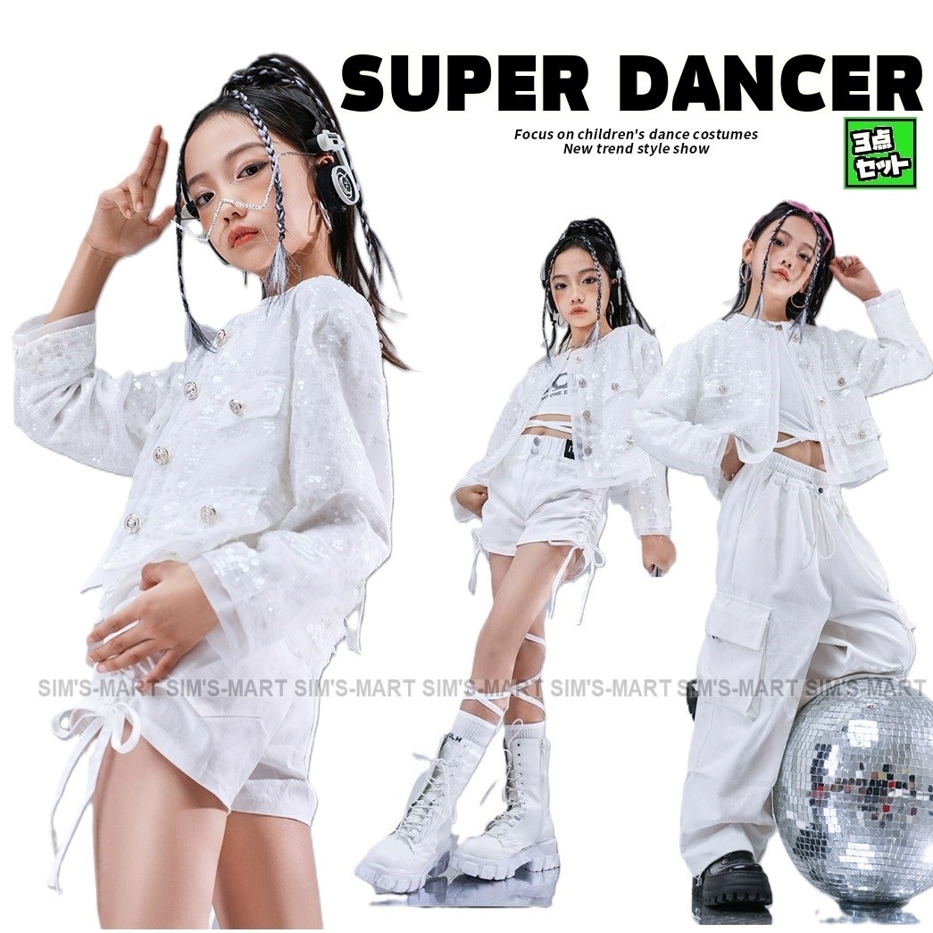 ダンス衣装 セットアップ ガールズ ヒップホップ ファッション K-POP 黒 デニムパンツ 韓国 デニム ダンスウェア ベスト ビスチェ 