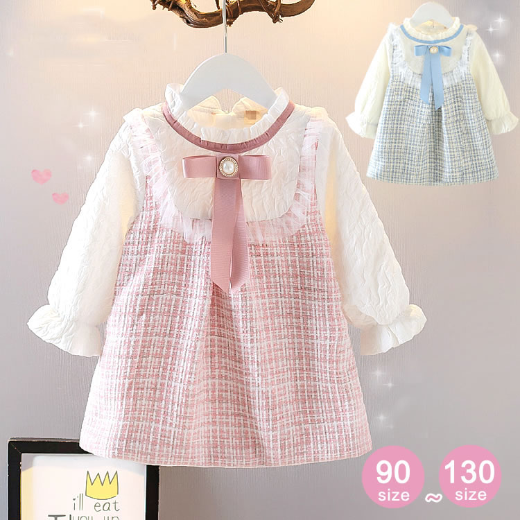 入学式 入園式 女の子 ワンピース 3歳 5歳 90 可愛い 結婚式 保育園 110 100 ツイード 小学生 おしゃれ チュニック きれいめ 120 子供服 フォーマル 長袖 