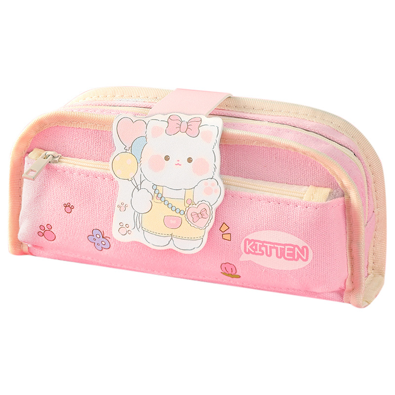 入学 かわいい文具ペンケース大容量キャンバス筆箱学用品筆箱 女の子送料無料  