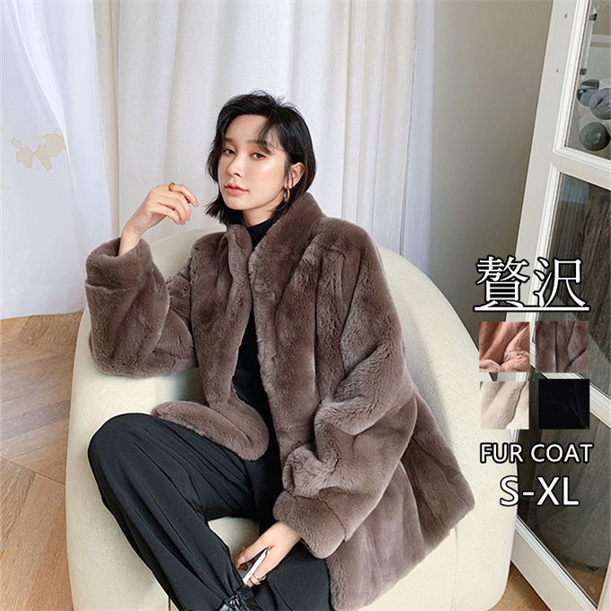 ファーコート レディース 毛皮コート ジャケット エコファー ミンク 羽織 防寒 フェイクファー 暖かい アウター 上着 おしゃれ 軽い 高級 冬服 